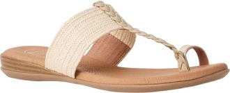 Andr&eacute; Assous Neo Toe Loop Sandal in Natural Raffia at Nordstrom, Size 10