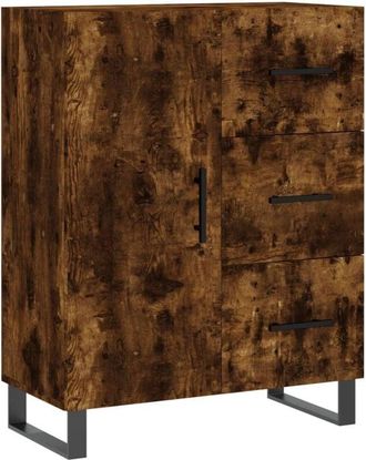 vidaXL Sideboard Smoked Oak 69.5x34x90 cm Engineered Wood Vidaxl