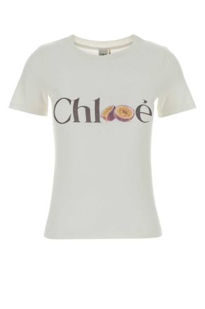 Chlo&eacute; White Cotton T Shirt