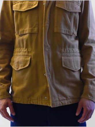 Aspesi jackets high collar epaulettes front flap pockets