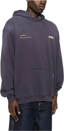 Represent Paarsblauwe hoodie met kangoeroezak - Heren - Hoodies - Blauw - 2XL - Katoen - Hoodies & sweatvesten