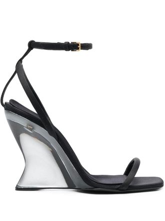 Sergio Rossi Evangelie sandalen met sleehak - Zwart