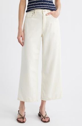 Rag & Bone Featherweight Andi High Waist Ankle Wide Leg Jeans in Ecru at Nordstrom Rack, Size 32