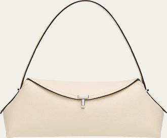 Toteme T-Lock Grained Leather Shoulder Bag