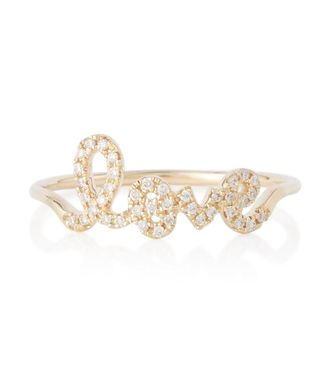 Sydney Evan 14kt gold ring with diamonds