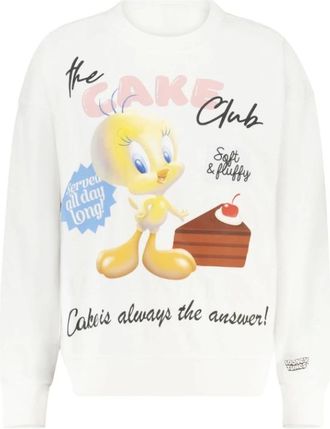 Braccialini Hoodies & sweatvesten, Dames, Wit, S, Amy LT Sweatshirt