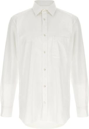 Maison Margiela Pocket Shirt - Heren - Casual Overhemden - Wit - 2XL - Katoen - Overhemden
