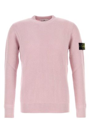 Stone Island Pink Wool Ribbed Sweater