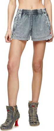 Diesel Boxer shorts in treated Taslan - Shorts - Woman - Blue