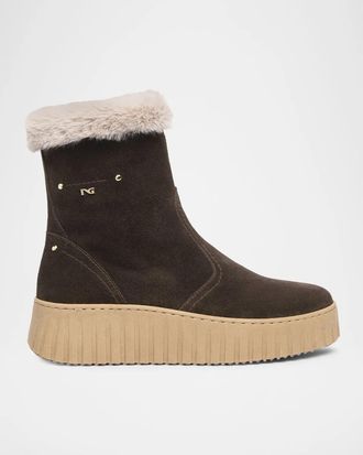Nero Giardini Platform Suede Ankle Boots