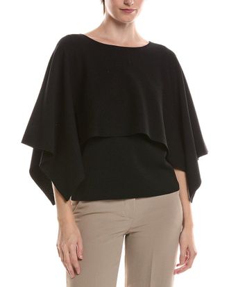 Anne Klein Sweater Cape Top