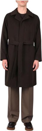 Tagliatore Abrigo cruzado con cintur&oacute;n - Coats - Hombre - Marr&oacute;n - XL