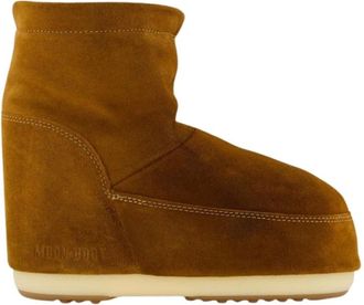 Moon Boot Schoenen, Dames, Bruin, 36 EU, Lage No Lace Bruine Iconische Laarzen