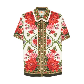 Farm Rio FARM Rio, Shirts, female, Multicolor, Size: XS Wonder Rio Shirt