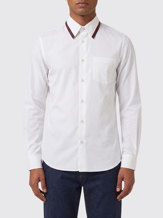 Gucci Camicia slim fit in misto cotone con collo francese