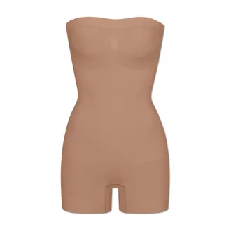 SKIMS Skims, Ondergoed, Dames, Beige, L, Nylon, Seamless Sculpt Strapless Shortie Bodysuit