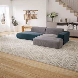 MYCS Ecksofa Steingrau - Flexible Designer-Polsterecke, L-Form: Beste Qualität, einzigartiges Design - 296 x 72 x 168 cm, konfigurierbar