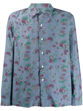 Dell'Oglio floral print shirt - Blue