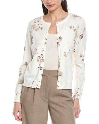 Vince Camuto Delicate Flower Wool-Blend Cardigan