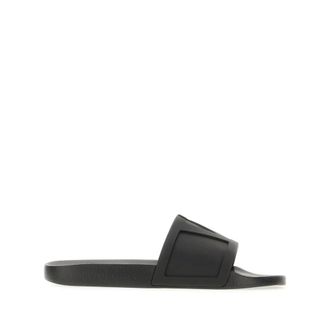 Valentino Garavani Schoenen, Heren, Zwart, 40 EU, Coolside Rubber Slide Sandaal