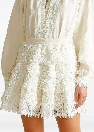 IXIAH Wildflower mini-rok - Wit