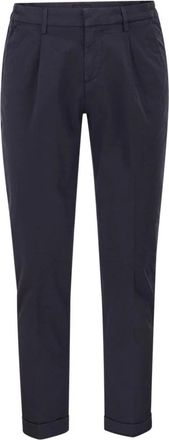 Fay Pantaloni Slim Fit in Gabardine Stretch - - Trousers - Uomo - Blu - W32
