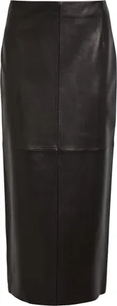 Nour Hammour Selly Suede Midi Skirt - Black - 44 (UK16 / XL)