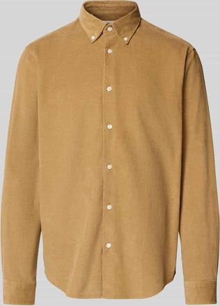 Selected Regular Fit Cordhemd aus reiner Baumwolle Modell DANNI in Cognac, Größe XXL