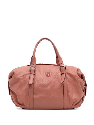 Loewe 2013 Anagram Boston leren tas met reli&euml;f - Oranje