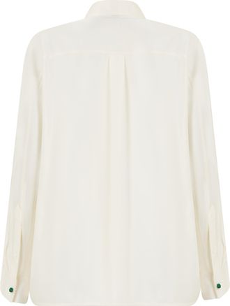 Bottega Veneta Womens Silk Shirt Cream