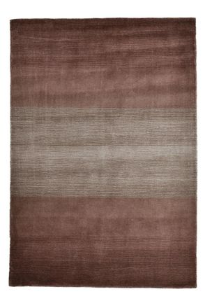 THEKO Alfombra de lana tejida a mano - chocolate - 70x140 cm