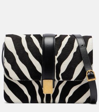 Khaite Blake zebra-print calf hair crossbody bag