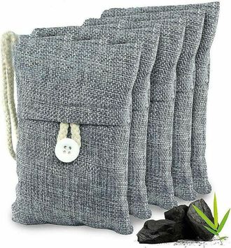 OEM 5 Bolsas Deshumidificadoras Naturales, Purificador De Aire, Antimoho, Desodorizante Para Lavander&iacute;a, Absorbente De Humedad De Carb&oacute;n Activado Para Coc