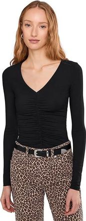 Madewell Slinky V-neck Top Womens Clothing Jet Black : XL (Womens 14-16), Cotton/Modal/Spandex