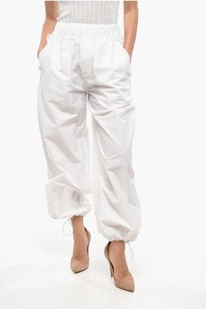 Wardrobe.NYC Solid Color Cotton Blend Pants with Drawstring Ankle size Xs