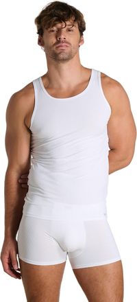 Bruno Banani T-Shirt BRUNO BANANI ANTISTRESS 2.0, Herren, Gr. XXL, wei&szlig;, Rippware, Obermaterial: 90% Polyamid, 10% Elasthan, unifarben, Basic schmal h&uuml;ftbedeckend,