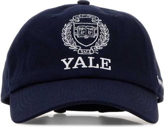 Sporty & Rich Navy Blue Cotton Yale Baseball Cap