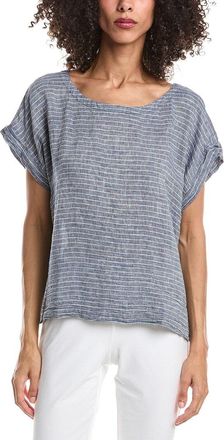 Eileen Fisher Ballet Neck Square Linen Top