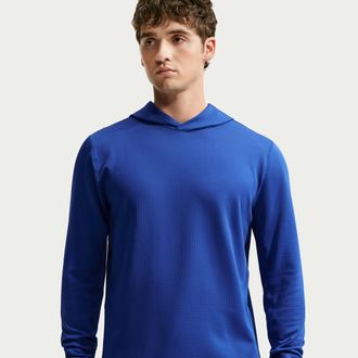 Nike Mens Velocity Therma-FIT Golf Hoodie in Blue | IB0299-417