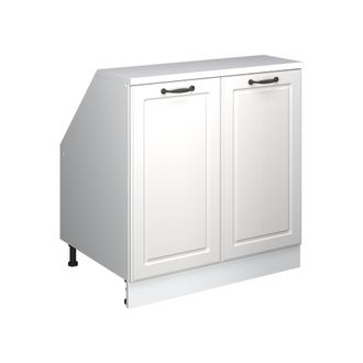 Vicco Armario De Cocina Para Techo Inclinado R-line, Blanco Casa De Campo, 80 Cm Con 2 Puertas, 60 Cm De Profundidad, Vicco