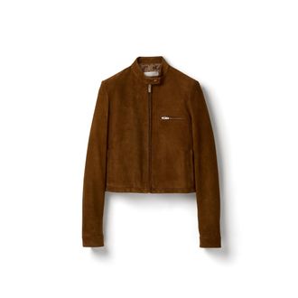 Miu Miu Suede Jacket, Woman, Olive Green, Size 38
