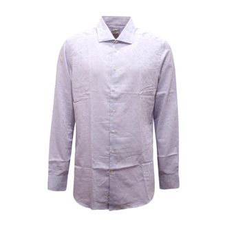 Etro Lila Shirt Gemaakt in Itali&euml; - Heren - Casual Overhemden - Paars - XL - Overhemden