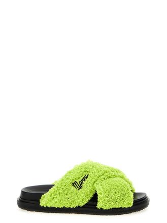 Marni Green Slip On Sandals