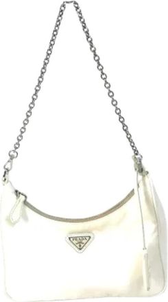 Prada Pre-owned Fabric prada-bags - Dames - Vintage Schoudertas - Wit - ONE Size - Vintage
