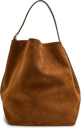 Toteme Belted Suede Tote - Tan - One Size