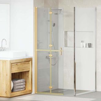 vidaXL Vidaxl - Parete Doccia Walk-in Altro Oro E Trasparente 70 X 190 Cm