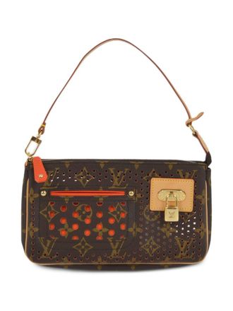 Louis Vuitton 2006 Perforated Pochette Accessoires clutch bag - women - Canvas/Leather - One Size - Brown