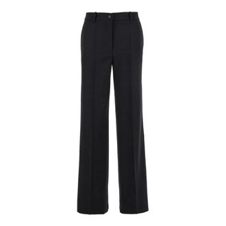P.A.R.O.S.H. P.a.r.o.s.h. - Zwarte Broeken Pantalone - Dames - Broeken - Zwart - Maat: S Wol