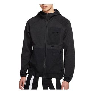 Nike Mens Nike Solid Color Small Logo Embroidered Hooded Training Jacket Autumn Black BV9309-010