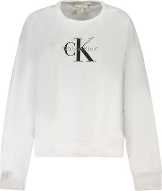 Calvin Klein Witte Katoenen Dames Sweatshirt
